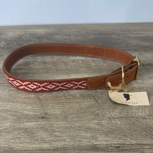 La Matera XL Las Lenas Leather Dog Collar NWT